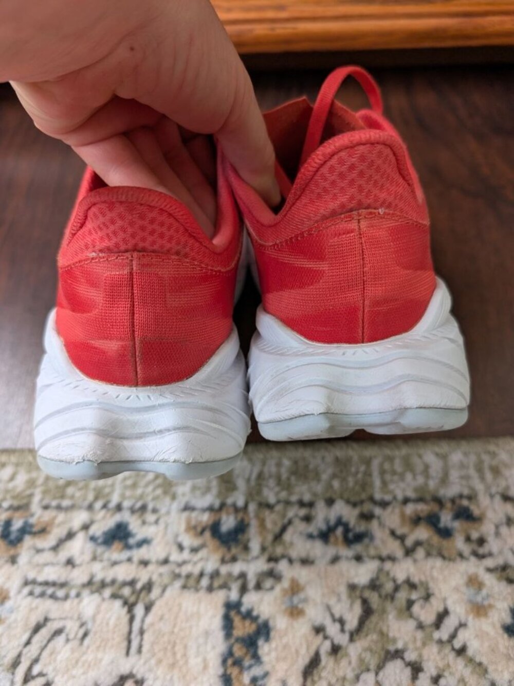 Hoka One One Carbon X 2 Women`s Size 8.5B (Regular) Running Shoes Hot Coral - Picture 12 of 14